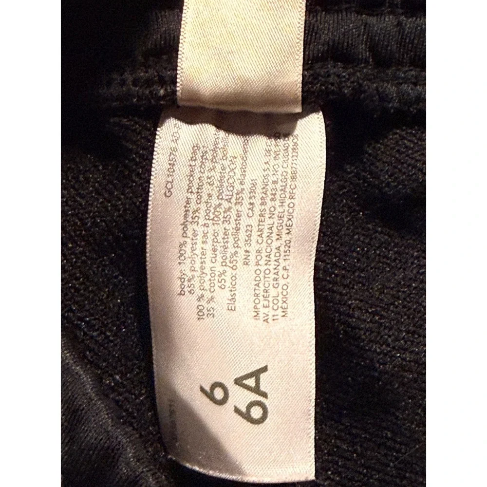 OshKosh‎ Bgosh Boys Black Athletic Jogger Pants Zipper Ankle Size 6 6A